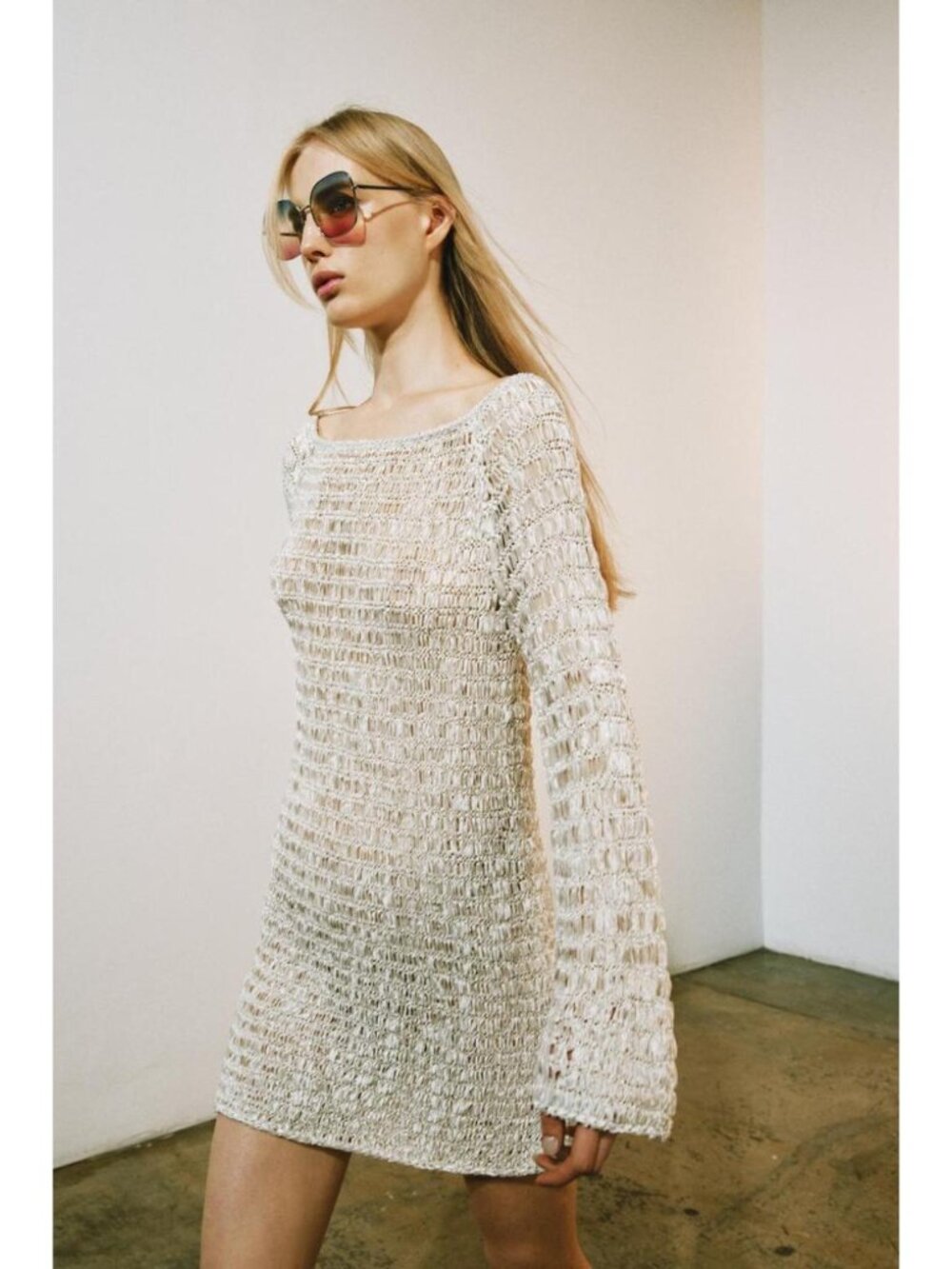 ZARA BOAT NECK KNIT MINI DRESS 9874/016/810